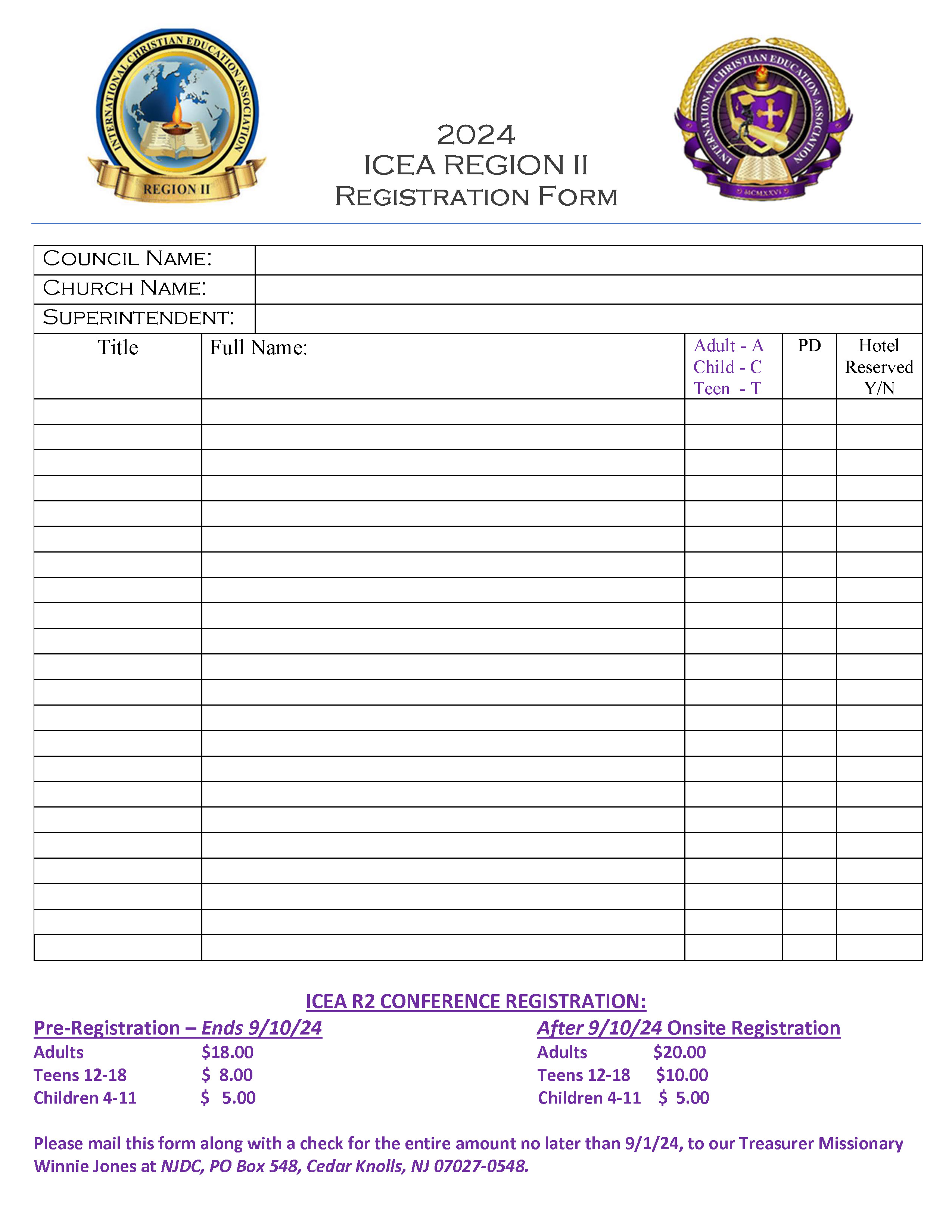 ICEA Registration Form